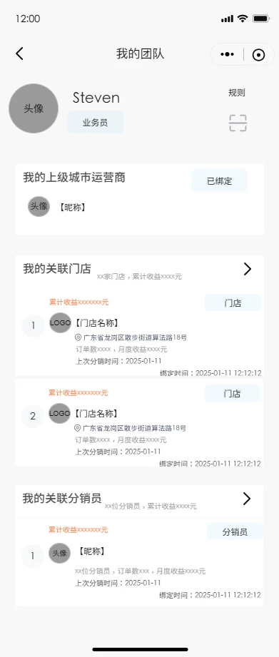 小程序团队管理交互原型